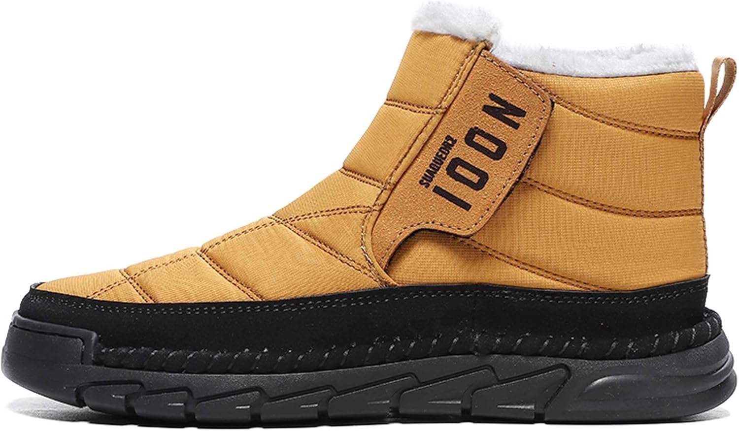 

Зимние плюшевые толстые снежные ботинки с высоким голенищем и модные хлопковые туфли Generic, желтый