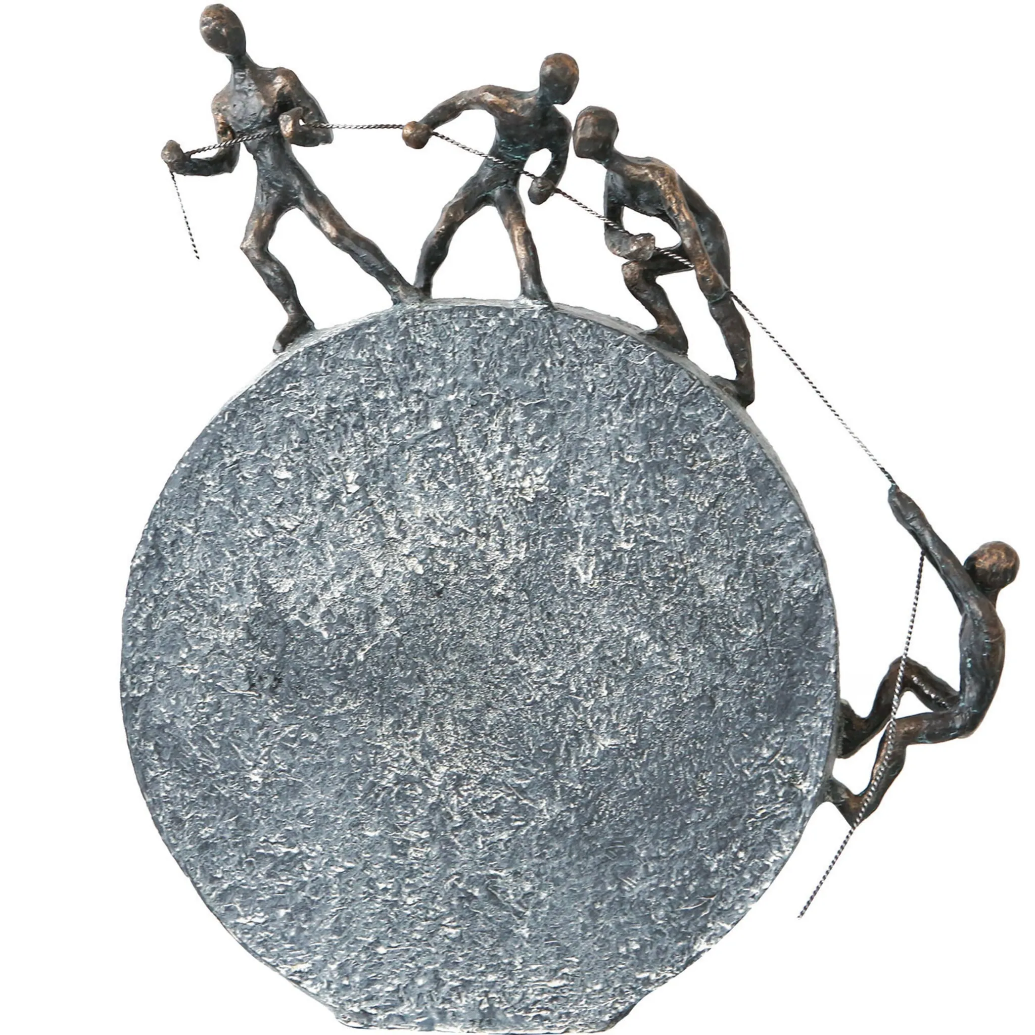 

Декоративная фигурка Casablanca by Gilde "Sculpture Lifting", декоративный предмет, высота 36 см, с подвеской с надписью, гостиная, цвет bronzefarben