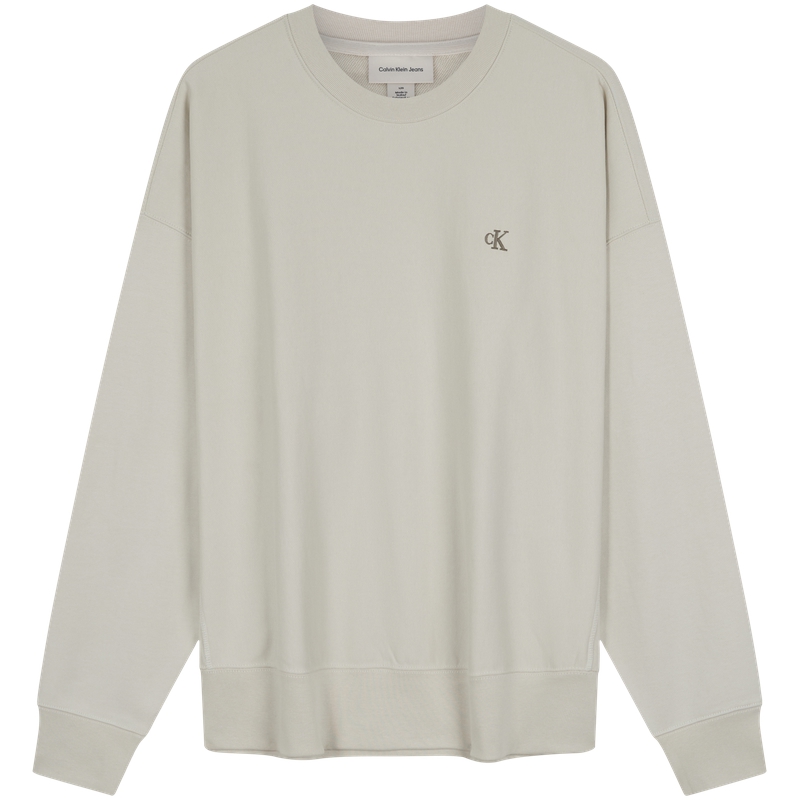 Свитшот мужской с круглым вырезом Moderate Regular Calvin Klein, f7j-айвори — фото 4