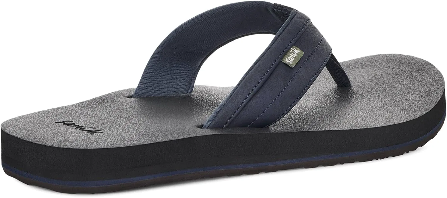 Sanuk Mens Ziggy ST | Flip Flops for Men | Mens Сандалии | Beach Сандалии | Water Friendly & Lightweight | Comfort Footbed, темно-синий — фото 4