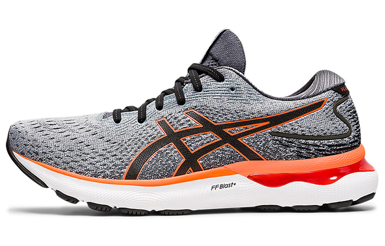 

ASICS Гель Нимбус 24 Листовой Камень Серый Шокирующий Оранжевый