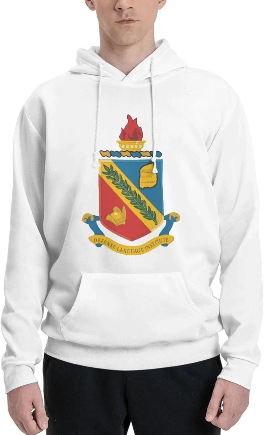 Generic Army-Defense-Language-Institute мужской свитер черный худи с капюшоном и карманом