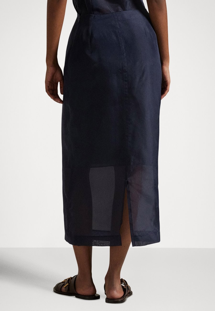 Юбка Polo Ralph Lauren SILK ORGANZA SKIRT, Atlantic/Dark Blue — фото 3