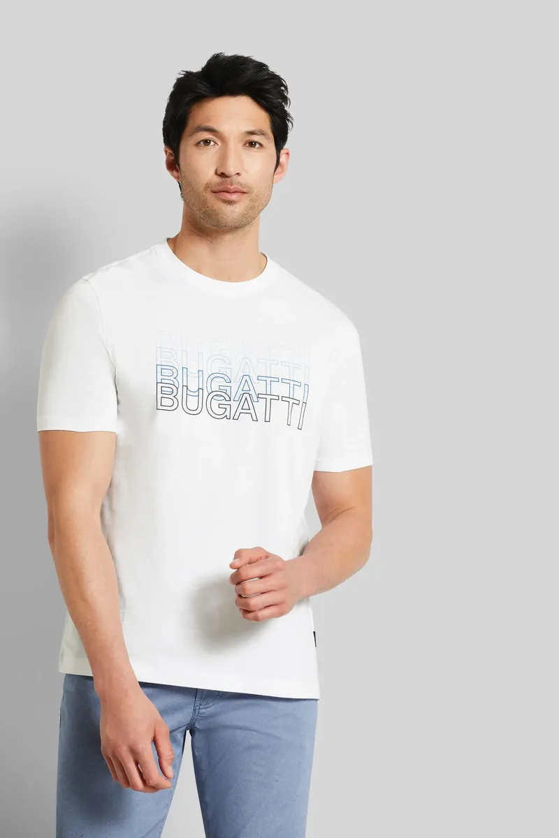 

Футболка bugatti с принтом bugatti, белый