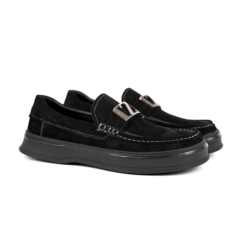 Mo Xu Мужские повседневные кроссовки Low Top черные, цвет Black — фото 3