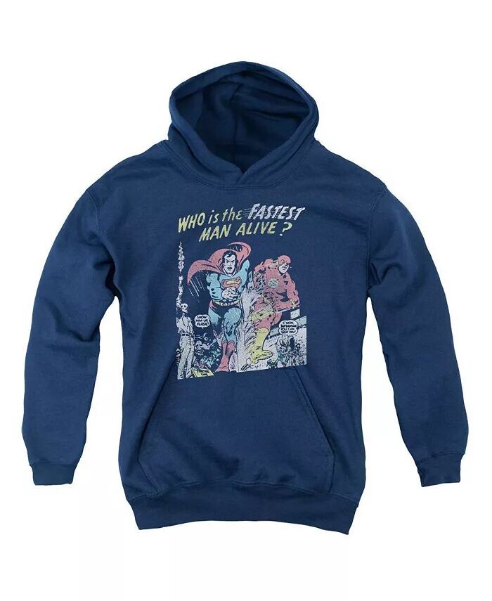 

Толстовка с капюшоном Boys of America Youth Fastest Man Justice League, синий