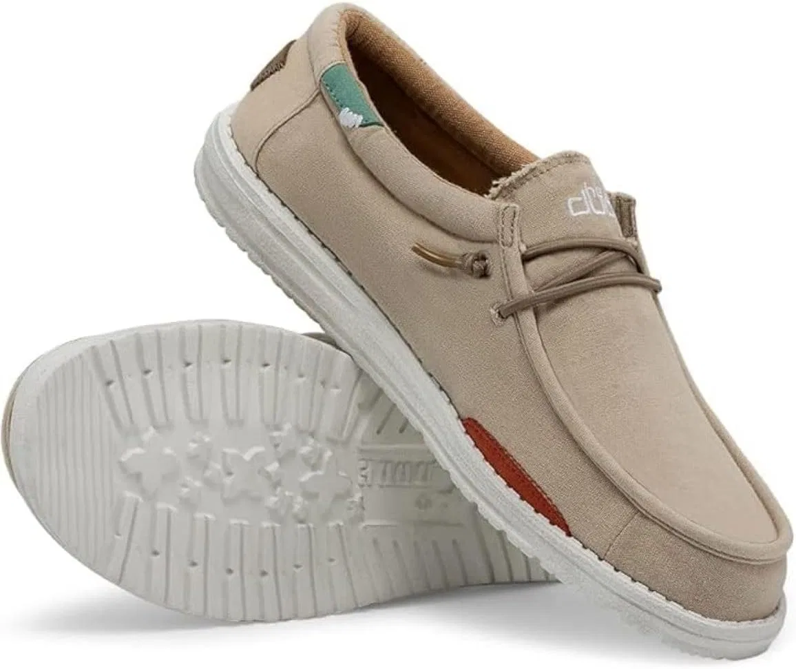 Лоферы мужские HEYDUDE Wally Sox, Washed Tan — фото 2