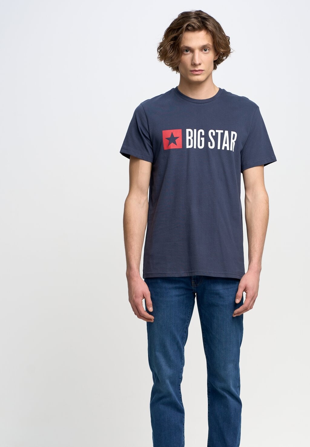 

Футболка с принтом QUADO Big Star, темно-синий
