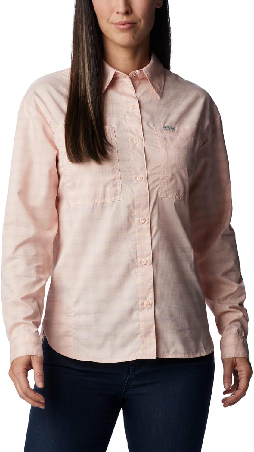

Женская рубашка Columbia Silver Ridge Utility Patterned с длинным рукавом, Peach Blossom/Peak Plaid