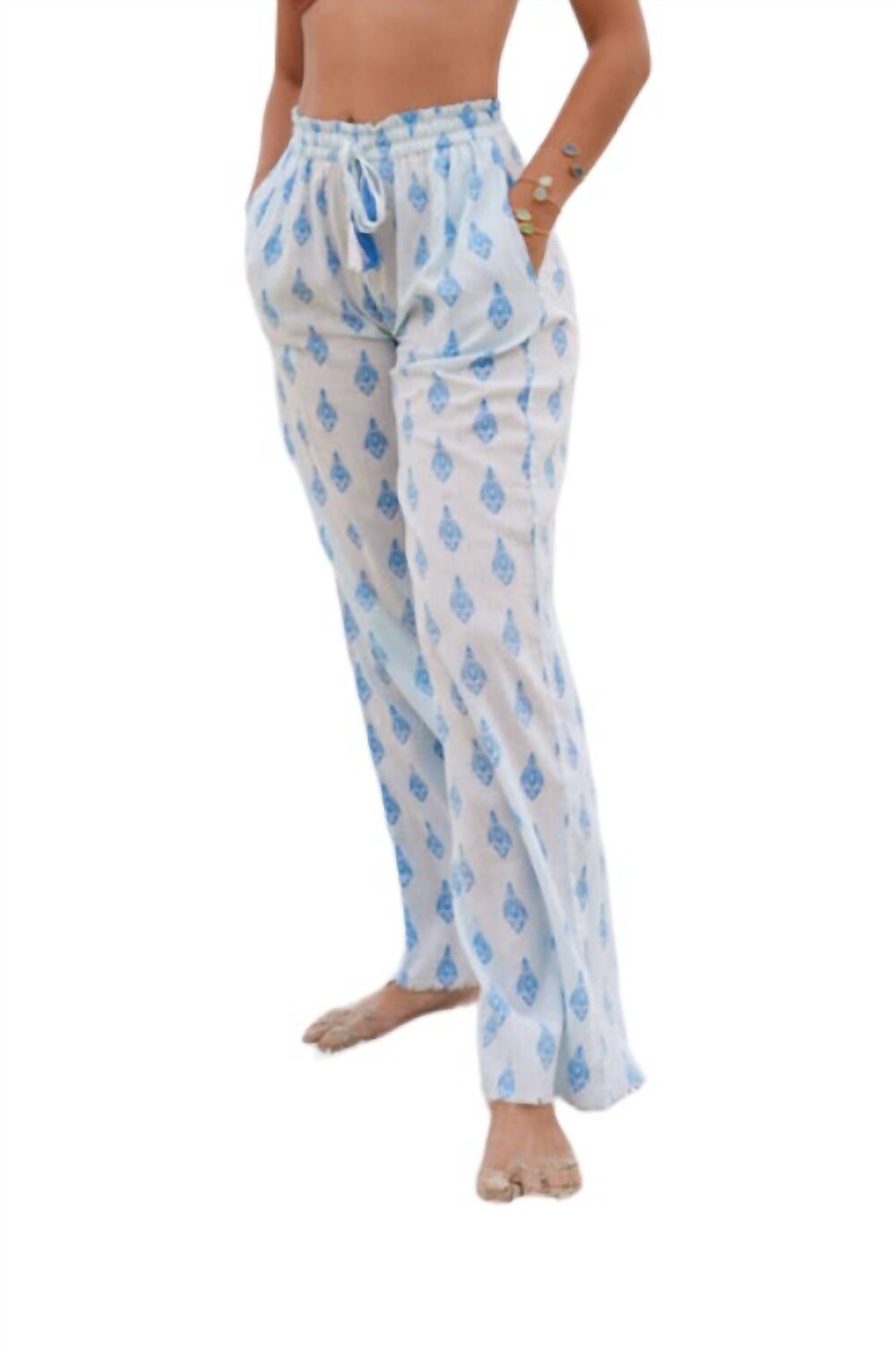 

Синие брюки Hailey Ikat Debbie Katz, синий
