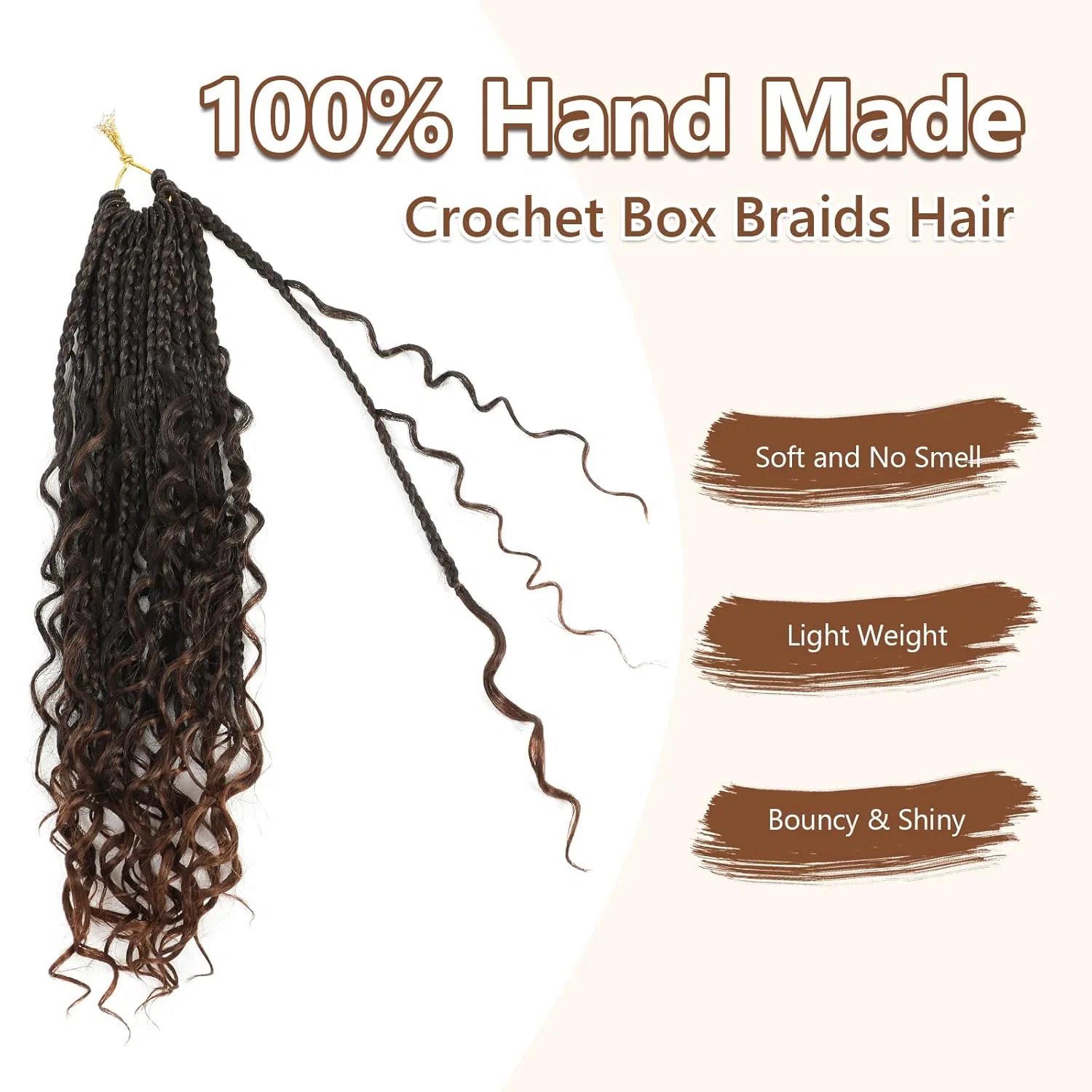Набор для плетения волос «Bob Crochet Braids» с кудрявыми концами Firstcyh Hair, Black — фото 4