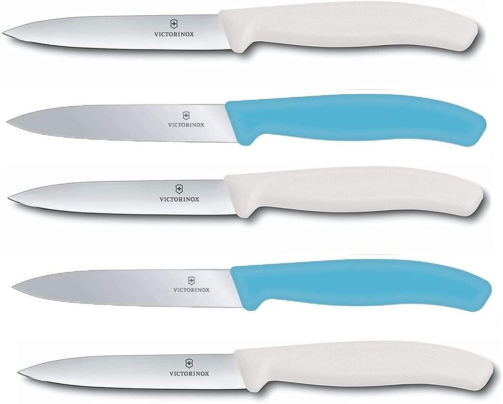 

Нож для овощей Victorinox Нож для томатов Swiss Classic 10 см (набор из 5 карибских синих/белых без волны) Victorinox Swiss Army