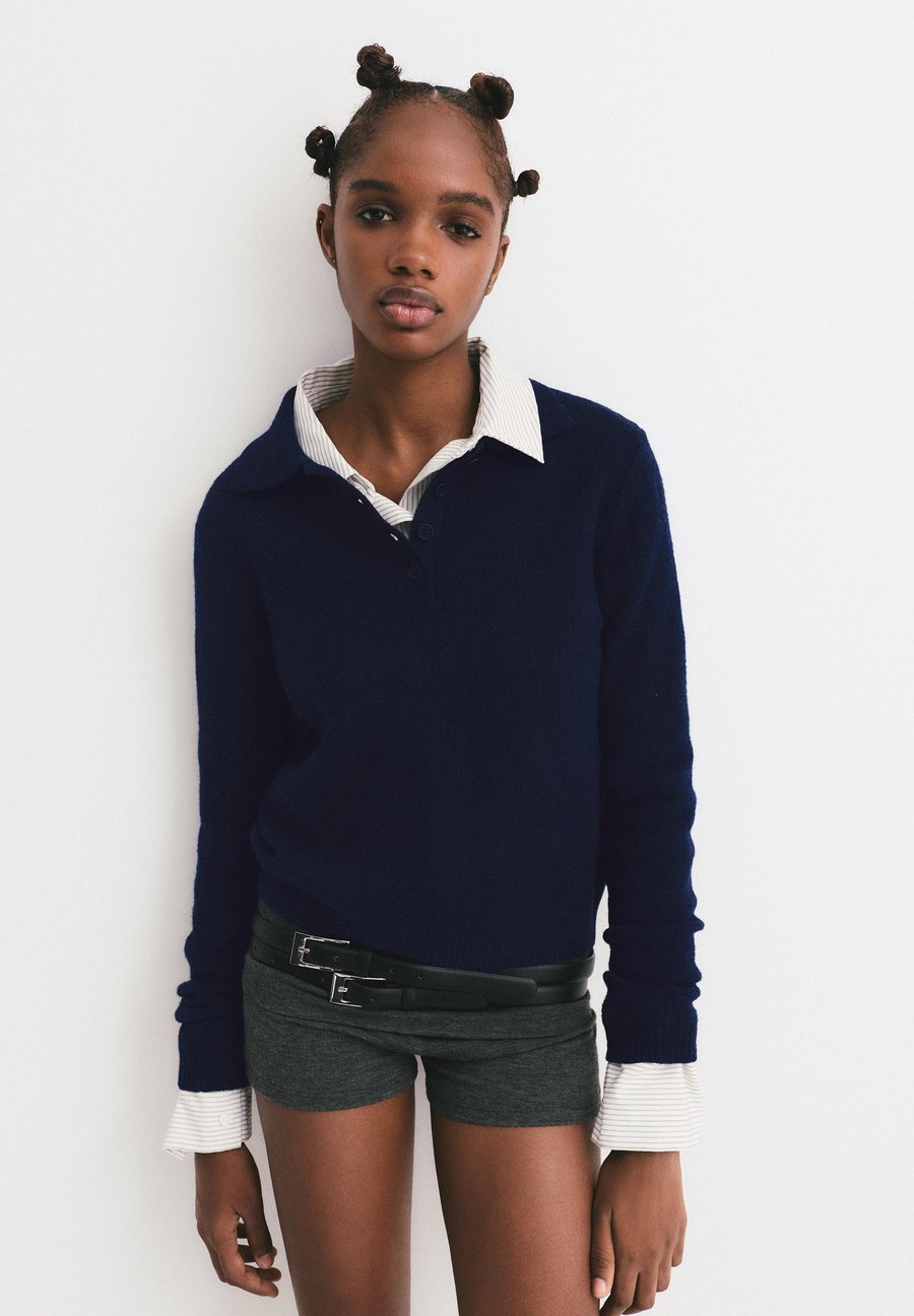 

Топ PULL&BEAR Long sleeved top, Dark Blue