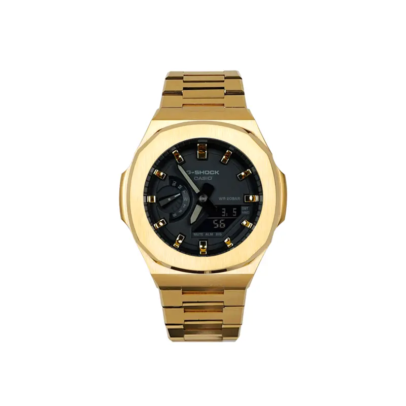 

CASIO Часы Unisex Liquid Crystal/Analog Dual Display Series 48.5mm Red Watch, Golden Moment Nautilus