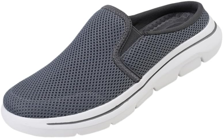 

Мужские повседневные туфли большого размера с плоской подошвой, дышащим сетчатым верхом, без каблука, подходят для повседневной носки Hoalox, темно-серый