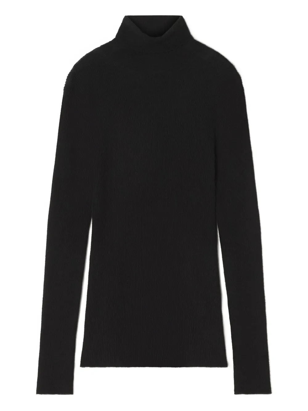 

Свитер в рубчик с высоким воротником Lanvin, черный