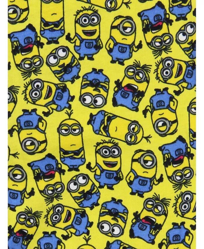 Пижамный комплект для сна Big Boys Minions Crew Bob Stuart Phil Kevin Despicable Me, желтый — фото 3