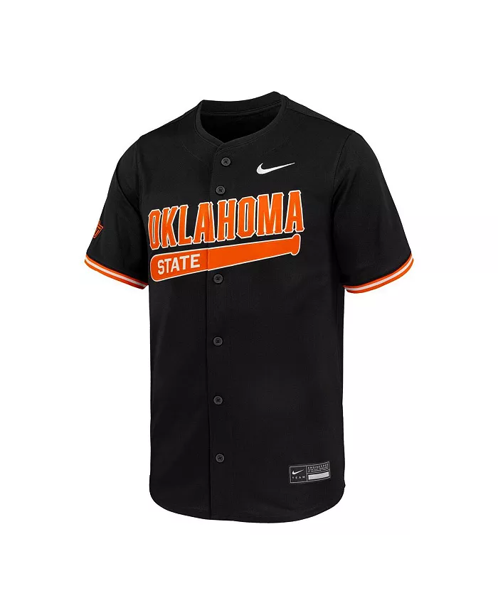 Мужская бейсбольная джерси Oklahoma State Cowboys Limited черного цвета Nike — фото 2