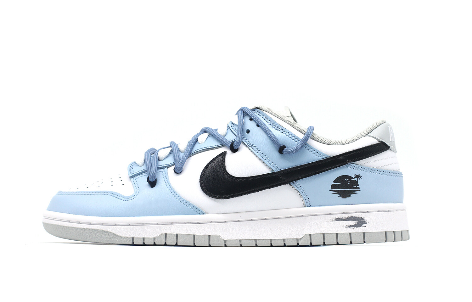 

Кроссовки Nike Dunk Skateboarding Shoes Men Low-top Blue/Gray, синий/серый