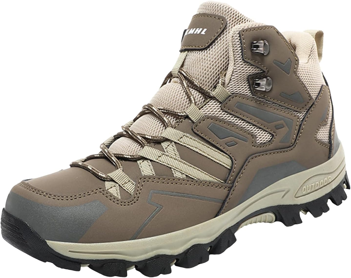 

Мужские походные ботинки IWIHMIV, легкие трекинговые туфли, противоскользящие высокие походные ботинки, повседневная рабочая обувь, коричневый