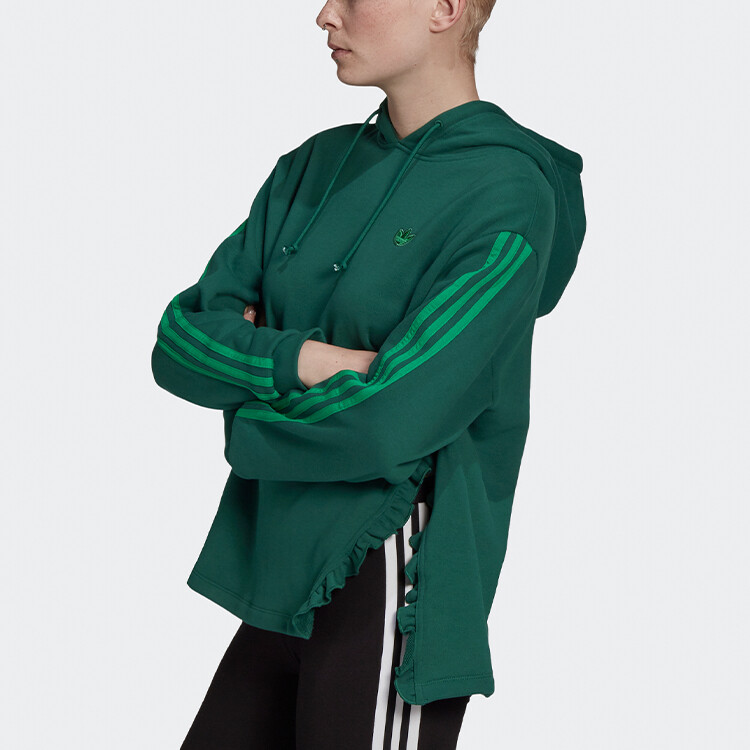 Свитшот женский темно-зеленый Adidas Originals, темно-зеленый — фото 4