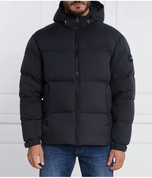 Пуховая куртка с капюшоном "Нью-Йорк" regular fit Tommy Hilfiger, темно-синий