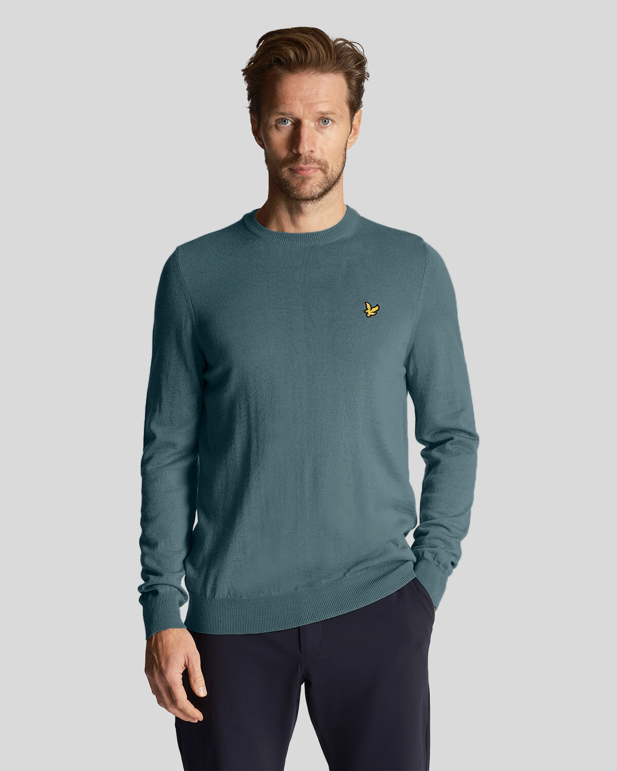 

Свитер для гольфа с круглым вырезом Lyle & Scott, синий