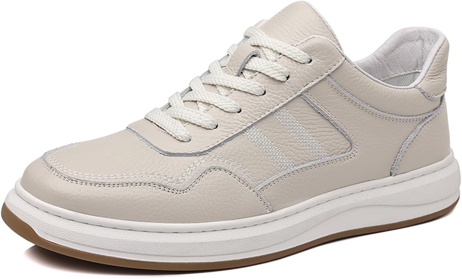 

Мужские модные кроссовки на платформе из натуральной кожи со шнуровкой, дышащей мягкой стелькой, легким круглым носком, амортизирующей подошвой и нескользящей подошвой. Подходят для повседневной носки, работы, прогулок и деловых встреч Houdbdol,...