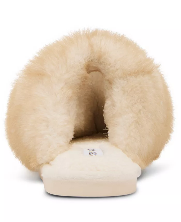 Женские уютные тапочки-шлепанцы Poof Steve Madden, загар/бежевый — фото 3