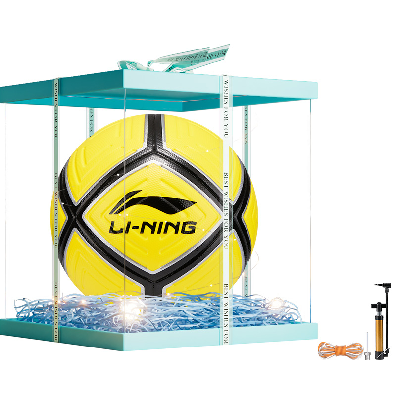 

LINING Размер 5 футбольный мяч TPU бесшовный термосклеивание Unisex желтый черный