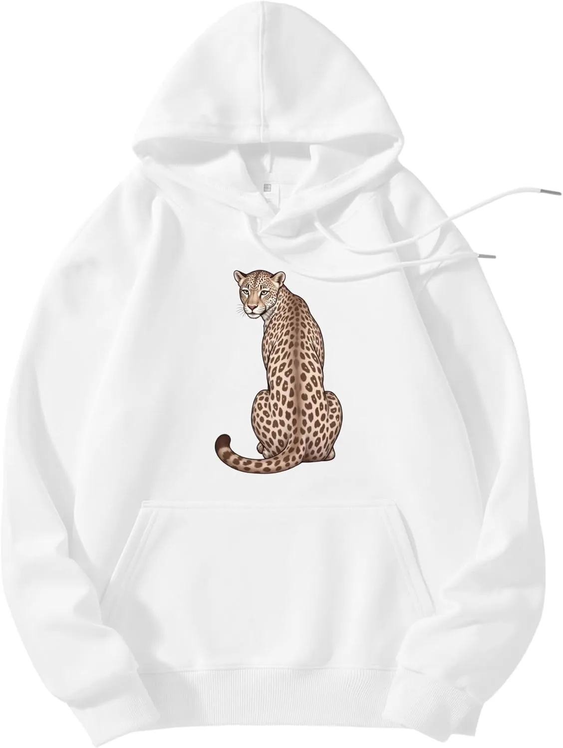 

VETALLO худи с леопардовым принтом, уютная флисовая толстовка с карманами