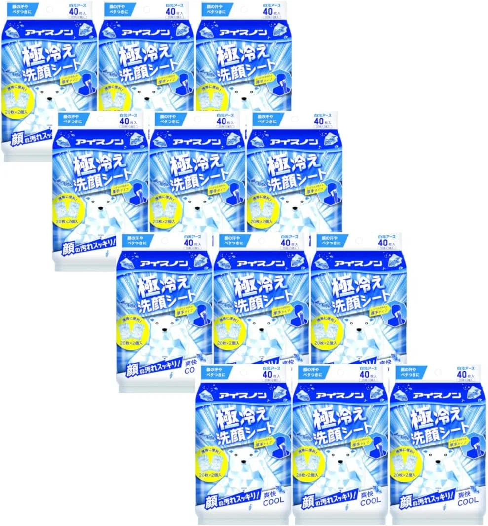 Средство для снятия макияжа Ison — Очищающие салфетки Ultra Cold Face Wash Sheet, мята