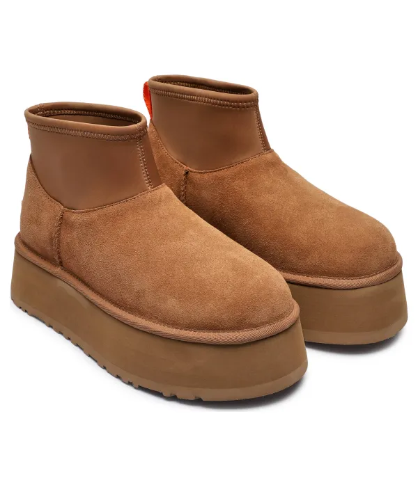 Классические кожаные зимние ботинки Mini Dipper Ugg, коричневый — фото 3