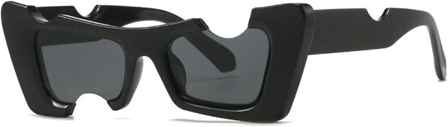 

Винтажные солнцезащитные очки «кошачий глаз» неправильной формы для женщин, модные солнцезащитные очки в стиле хип-хоп для мужчин, очки в стиле панк Y2K, белые очки S67 helena, Black