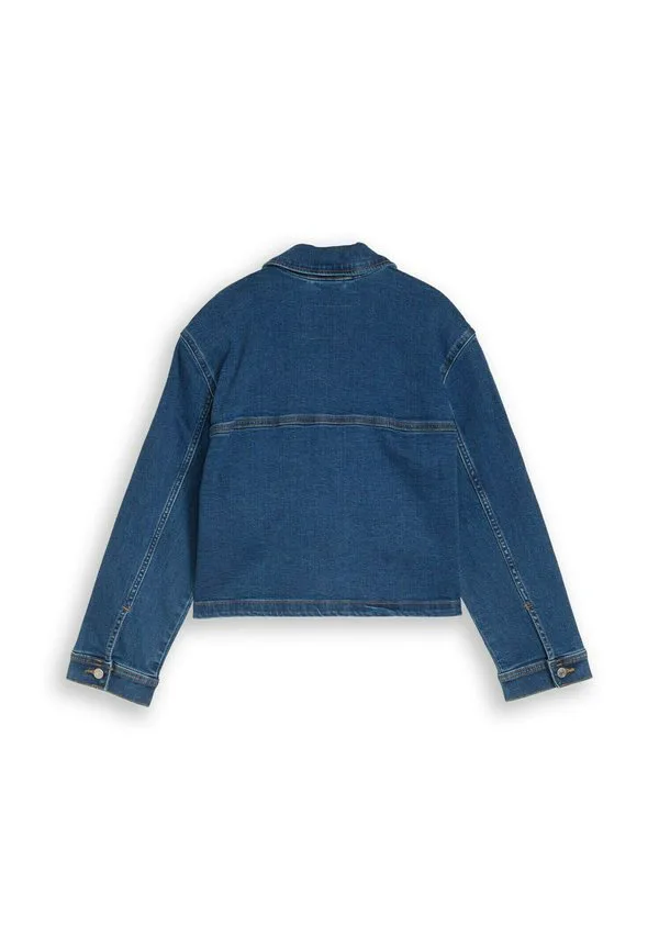 Джинсовая куртка mit из эластичного денима Tom Tailor, Mid Stone Bright Blue Denim — фото 2