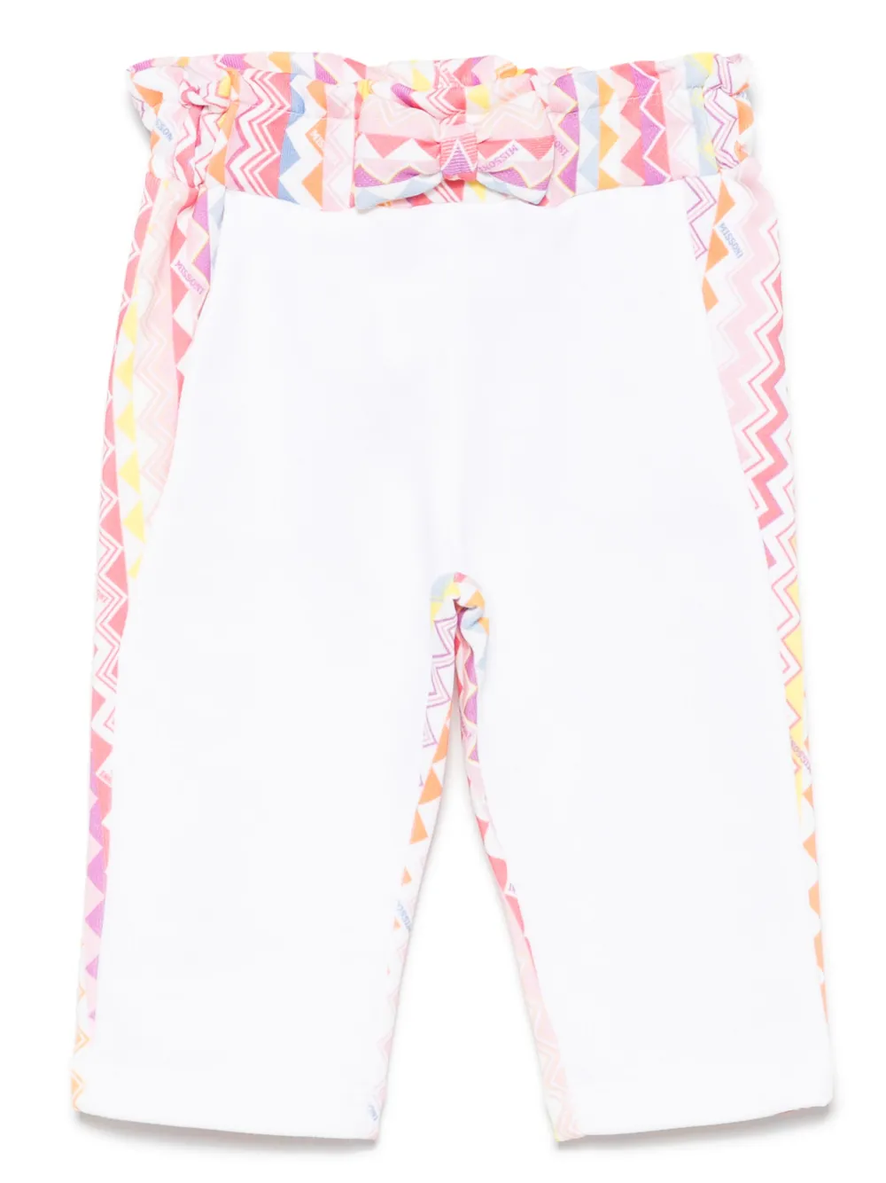 

Брюки с узором зигзаг Missoni Kids, белый