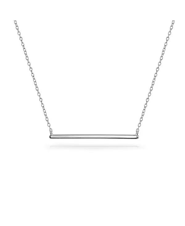 

Минималистичное ожерелье с подвеской в виде горизонтальной планки — стерлинговое серебро Bling Jewelry, grey