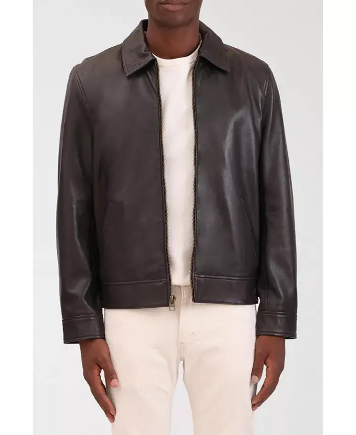 

Мужская куртка на молнии из натуральной кожи Bagatelle Homme, коричневый