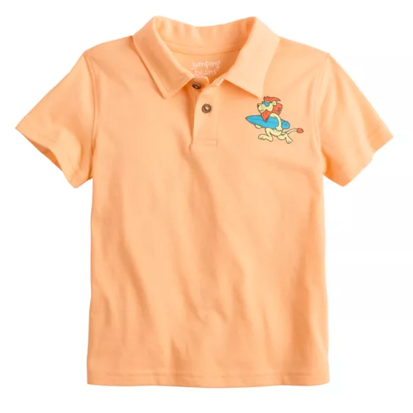 

Детская поло для мальчиков Jumping Beans, цвет orange surf lion