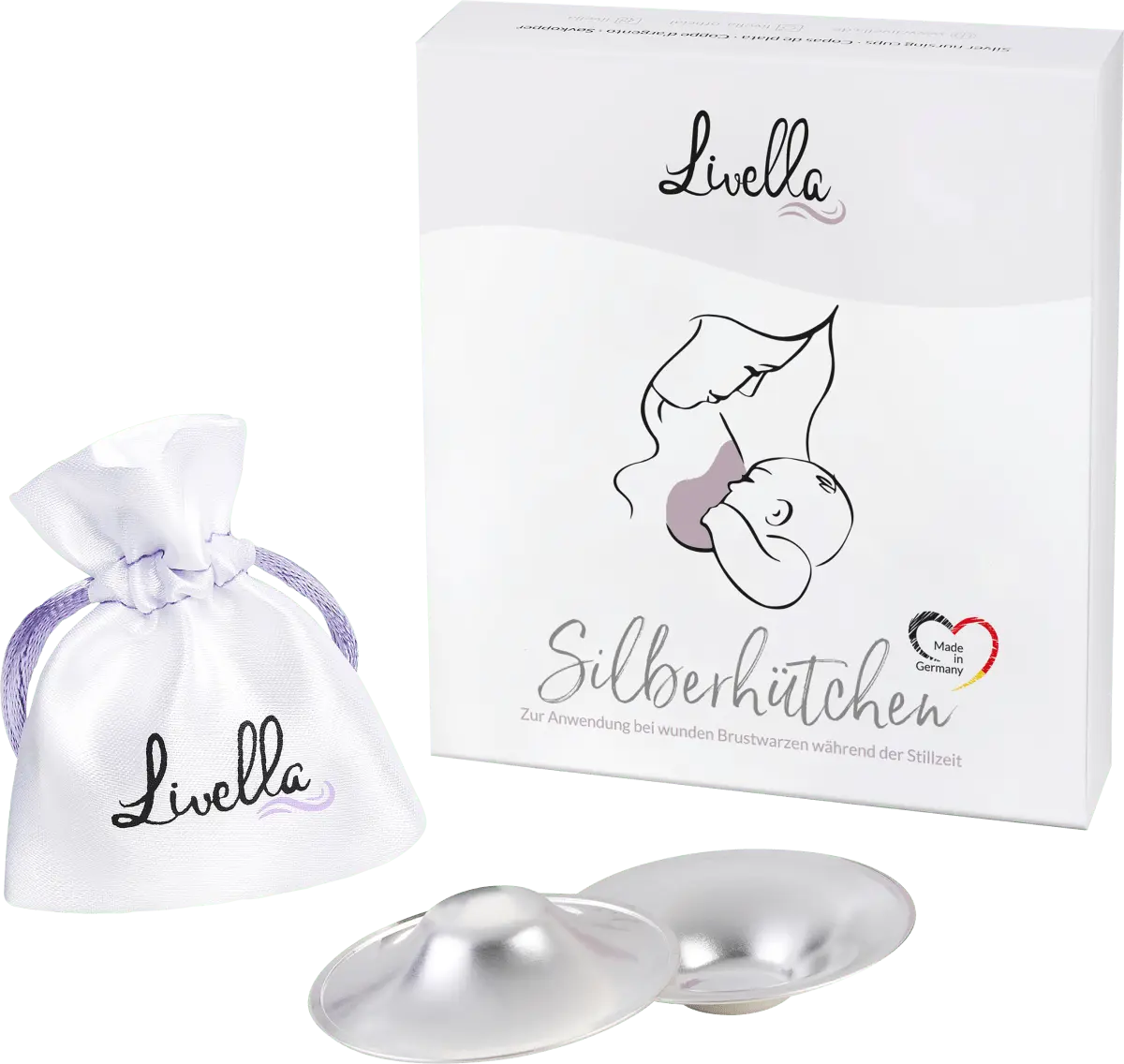 

Серебряные шапки 2 шт. Livella