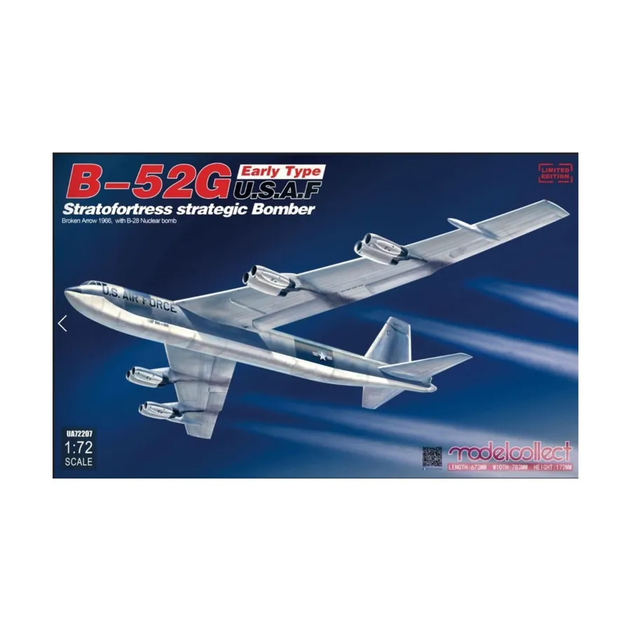 

B-52G с ядерной бомбой B-28 (ограниченная серия), Gold Armor Edition (1:72) (ModelCollect)