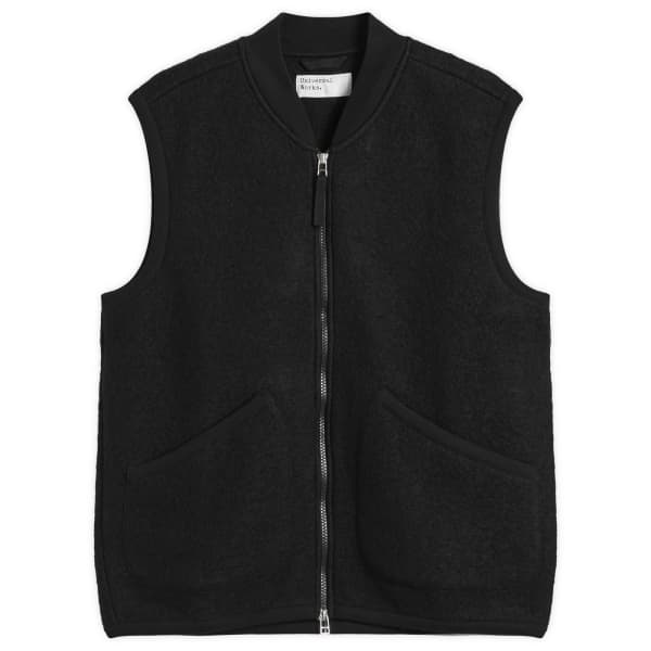 

Универсальные рабочие жилеты на молнии из шерстяного флиса Universal Works, черный