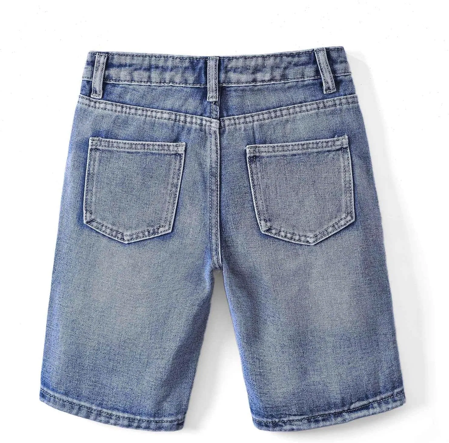 Шорты джинсовые рваные Boys Ripped Denim Shorts, Zb02- Sky Blue — фото 4