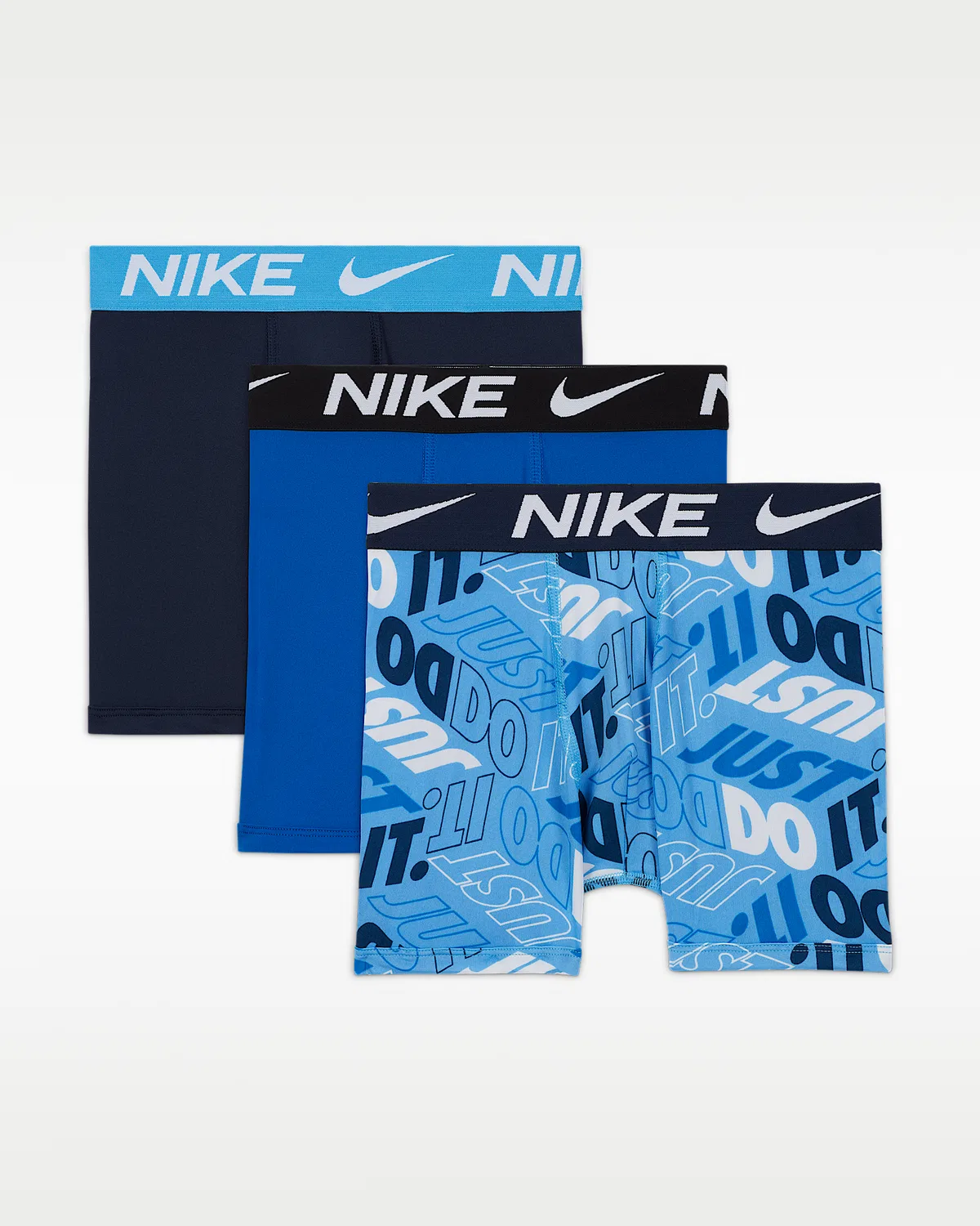 Детские боксеры Dri-FIT Micro Print (3 шт.) Nike, White/University Blue