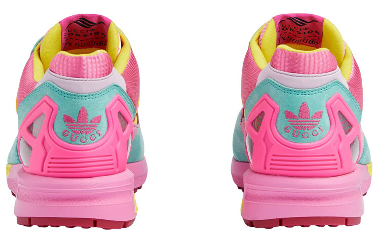 Кроссовки мужские Adidas X Gucci ZX 8000, розовый / бирюзовый — фото 4