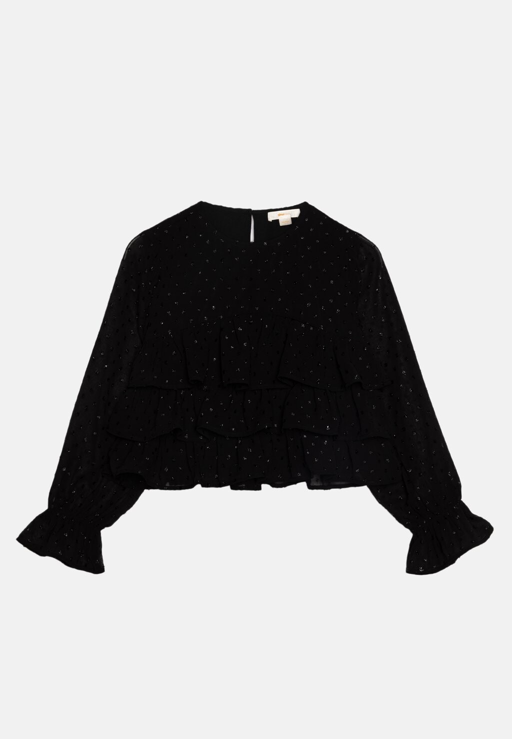 

Блузка Flounce Gina Tricot Young, черный