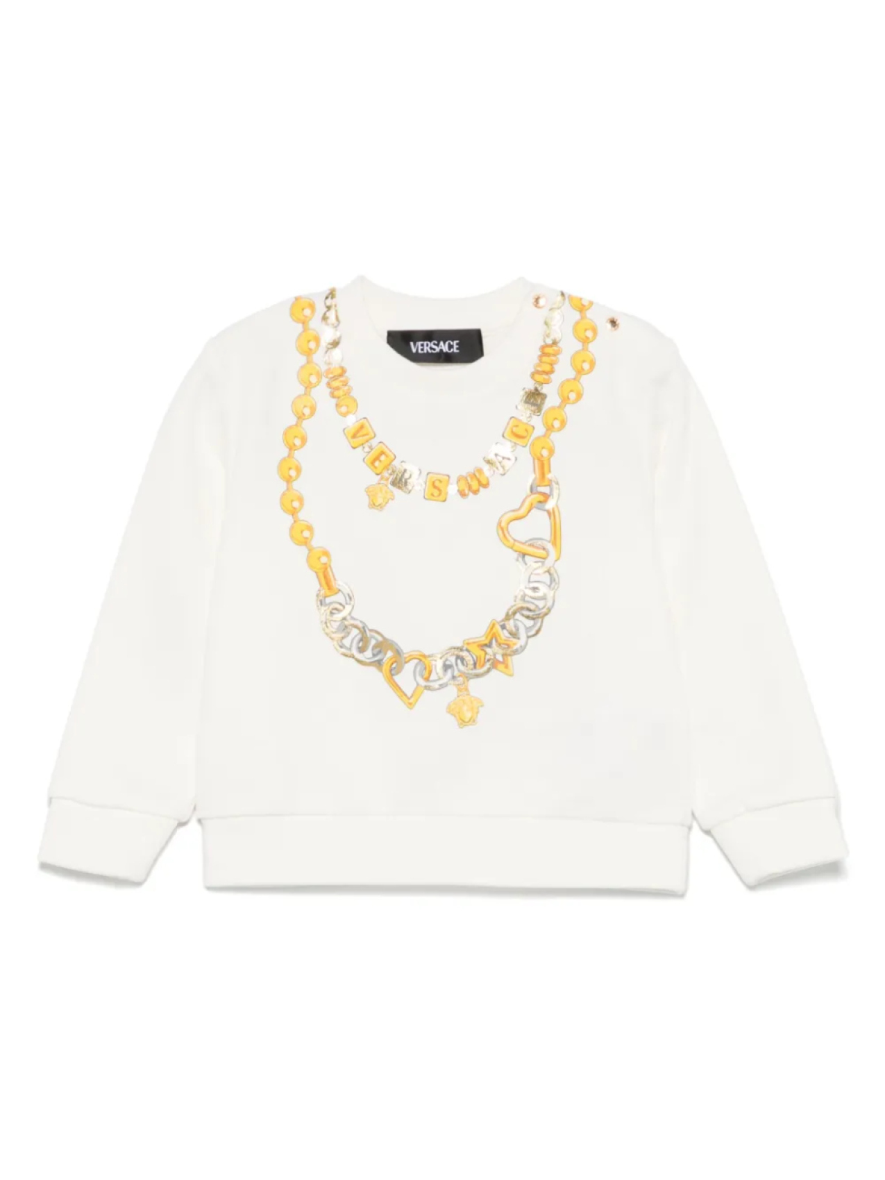 

Толстовка с ожерельем и логотипом Versace Kids, белый