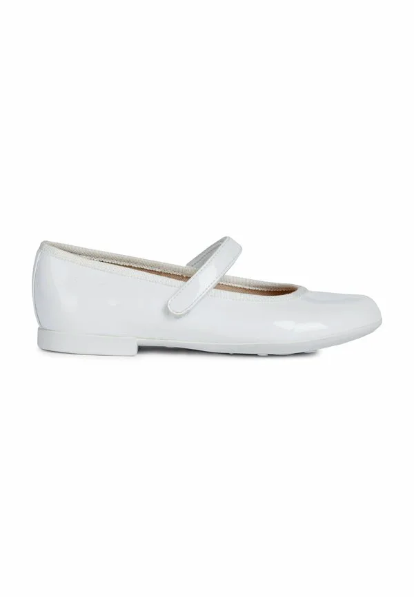 Юношеские балетки плие с ремешком Geox, White