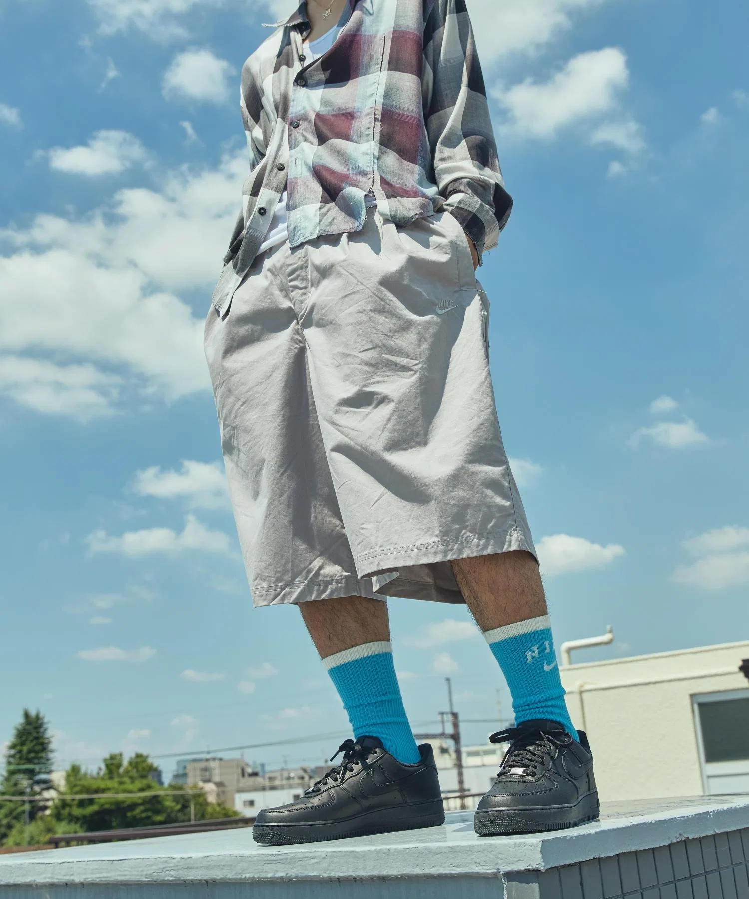 Мужские хлопковые шорты Nike Club College Grey