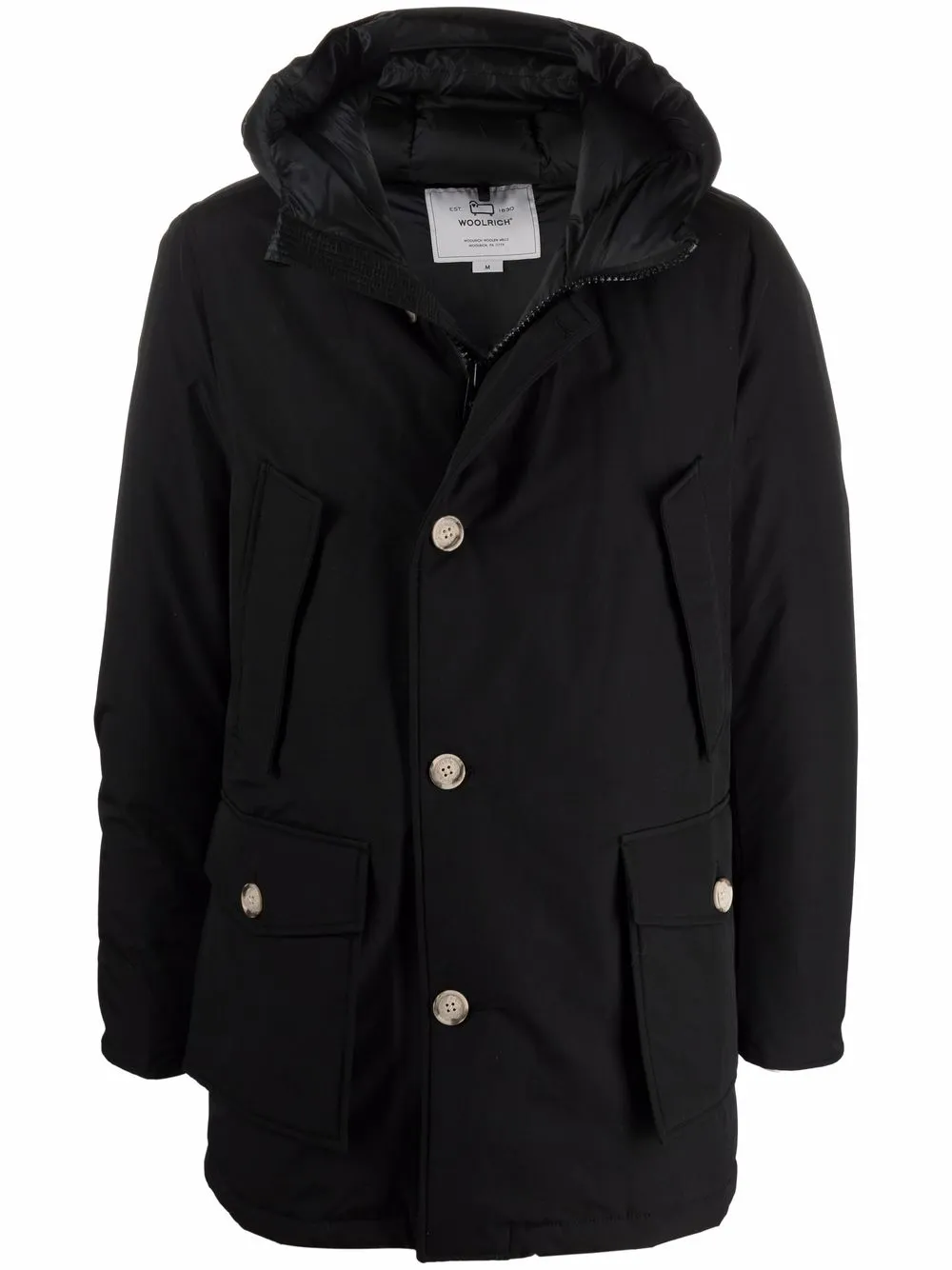 

Пуховик с капюшоном WOOLRICH, черный